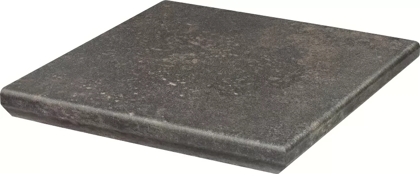 Клинкерная плитка Viano Antracite Ступень угловая с капиносом MAT 33х33
