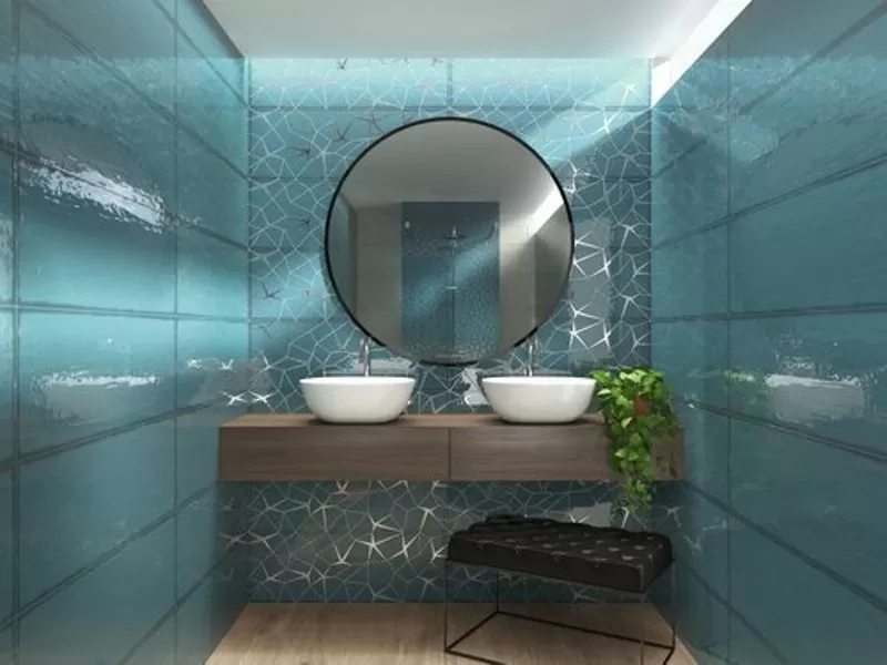 Плитка A033470 DECOR LINK TURQUOISE 31.6X90