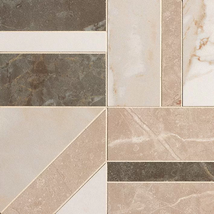 Мозаика fRDL Calacatta / Pietra Beige e Brown Deco Mosaico 30x30
