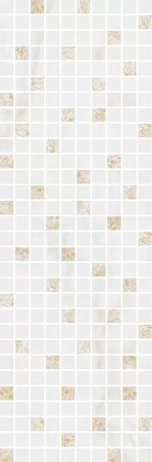 Плитка MM12112 Астория белый мозаичный 25x75