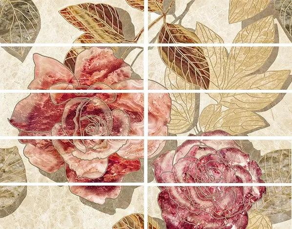 Плитка Бордюр Illyria flowers mix 7,5х25