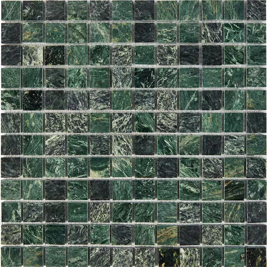 Мозаика PIX215 Spider Green из мрамора 23x23 305х305x6