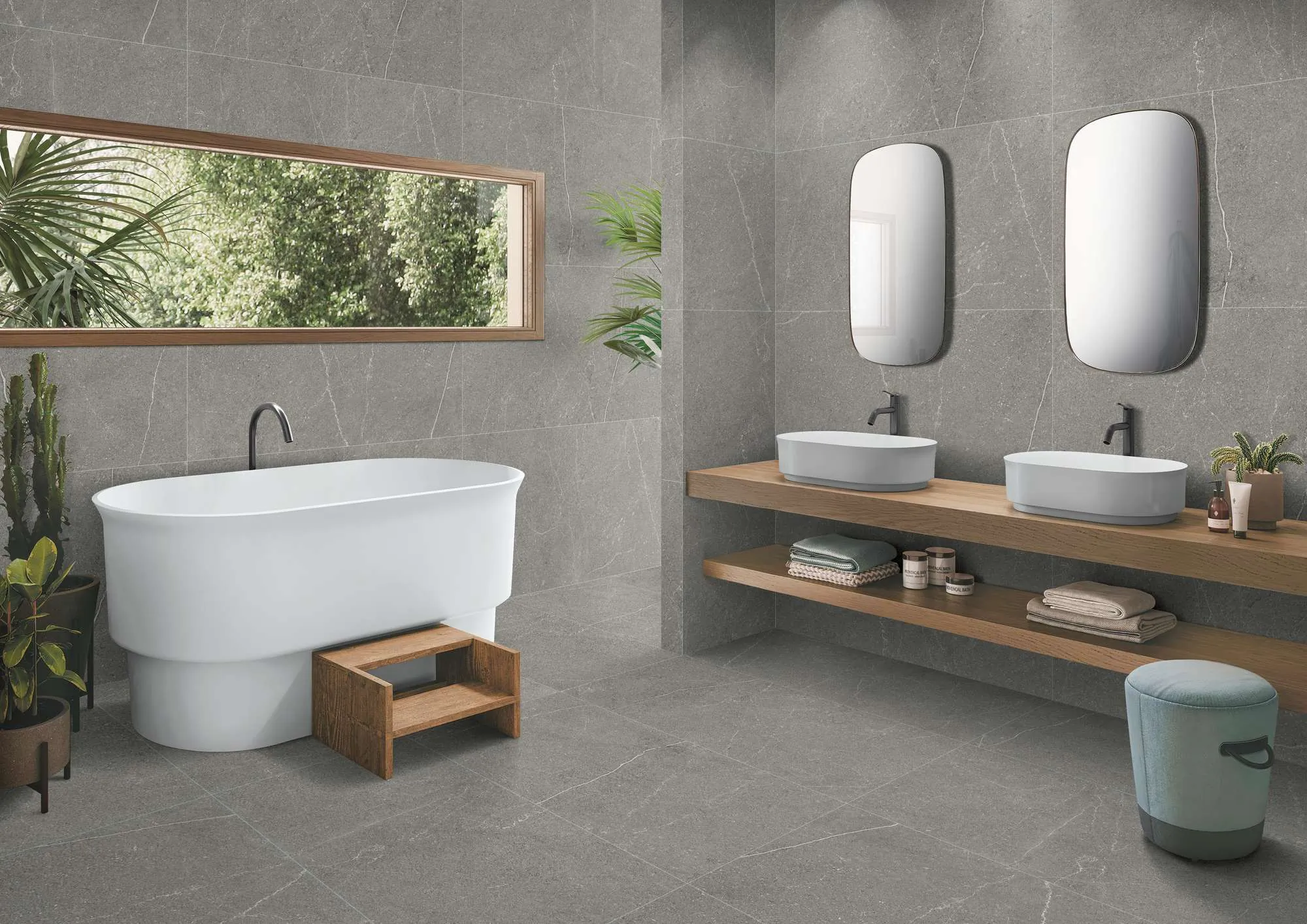 Керамогранит RG6003-A Equistone Charcoal Rotto Glossy Ink 60x120