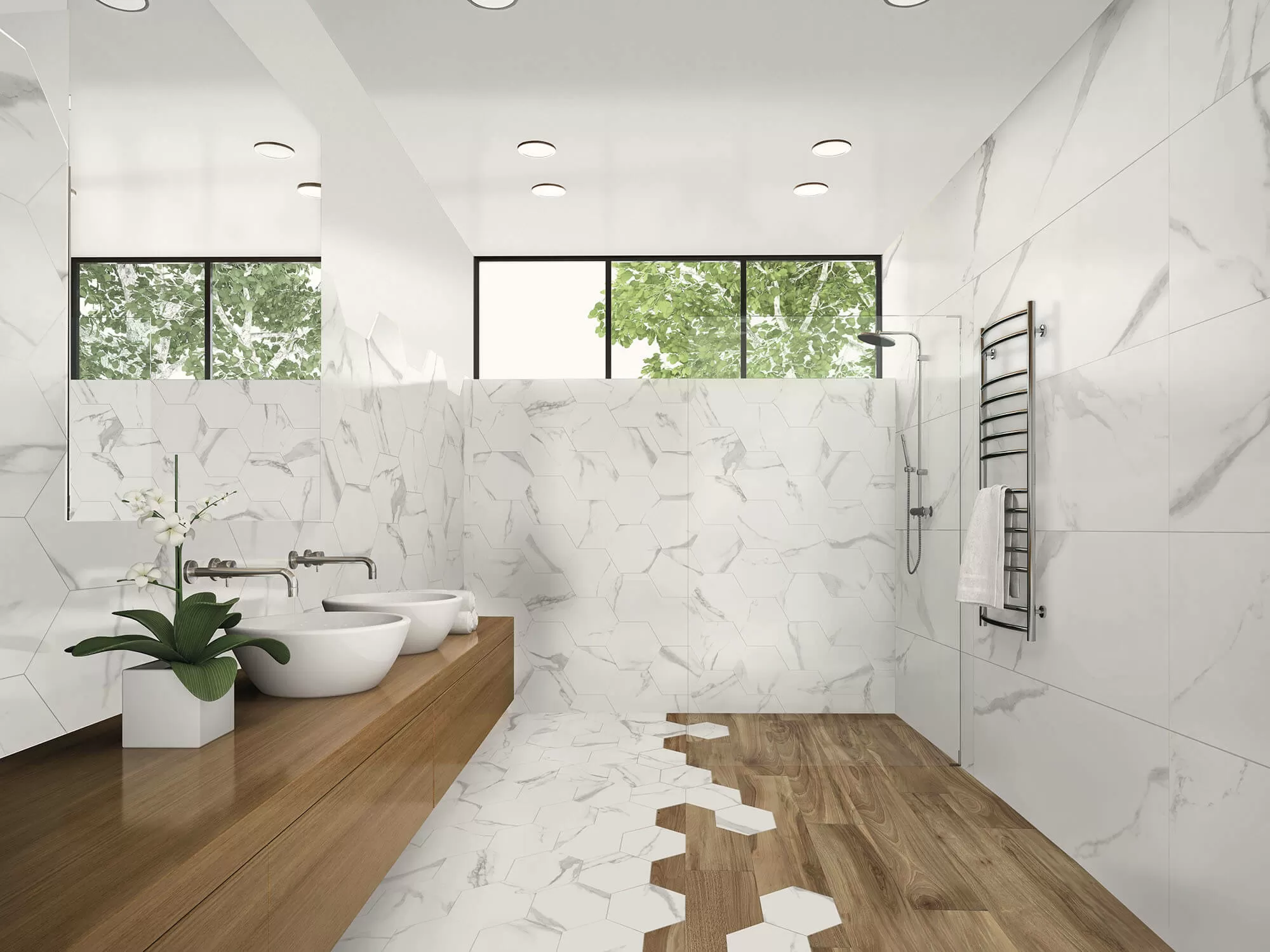 Керамогранит White Soul Hexa Matt 23х27