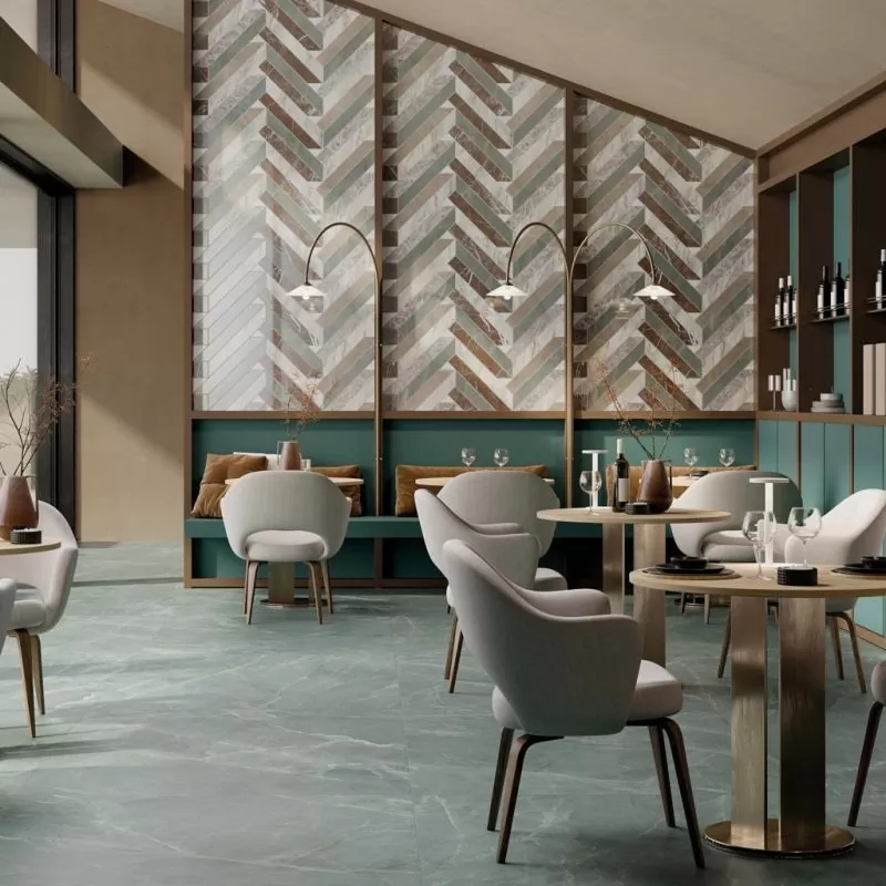 Керамогранит PF60014963 Sensi Nuance Sea Green Lux 3D Rett 60x120