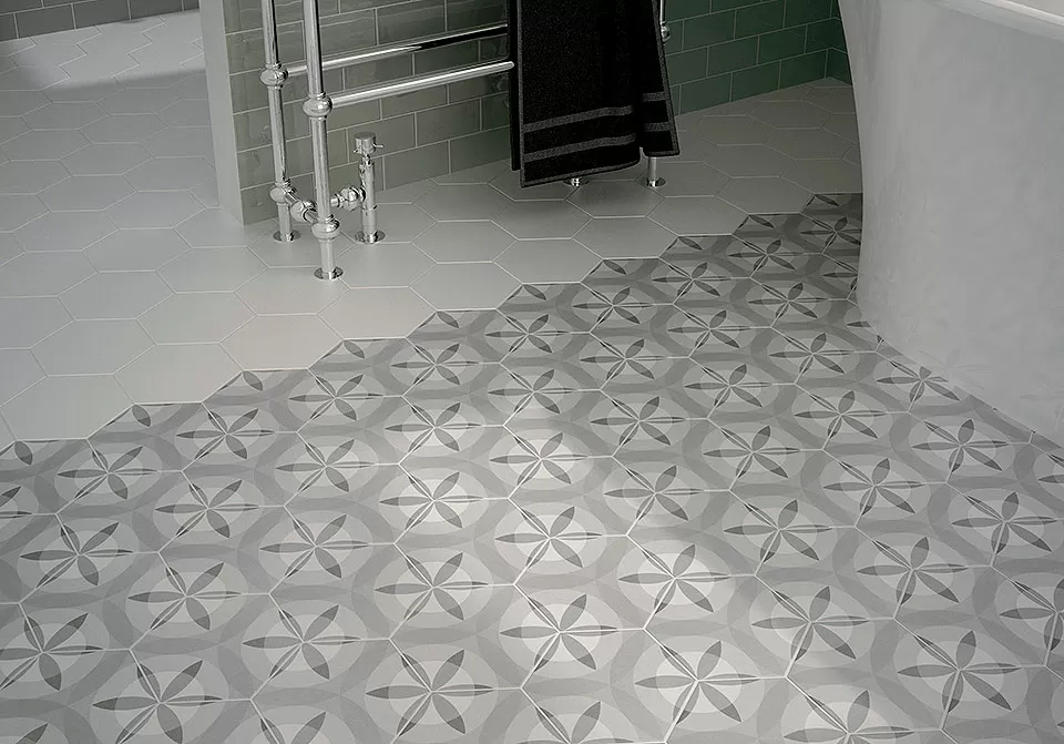 Керамогранит 21357 Hexatile Harmony B&W 17,5x20