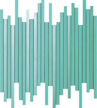 Мозаика 9DLT Dwell Turquoise Mosaico L 30,5X26