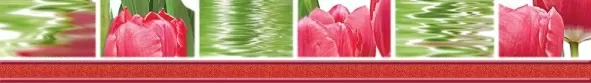 Плитка 05-01-1-77-05-47-160-0 Бордюр Тюльпаны 50х7