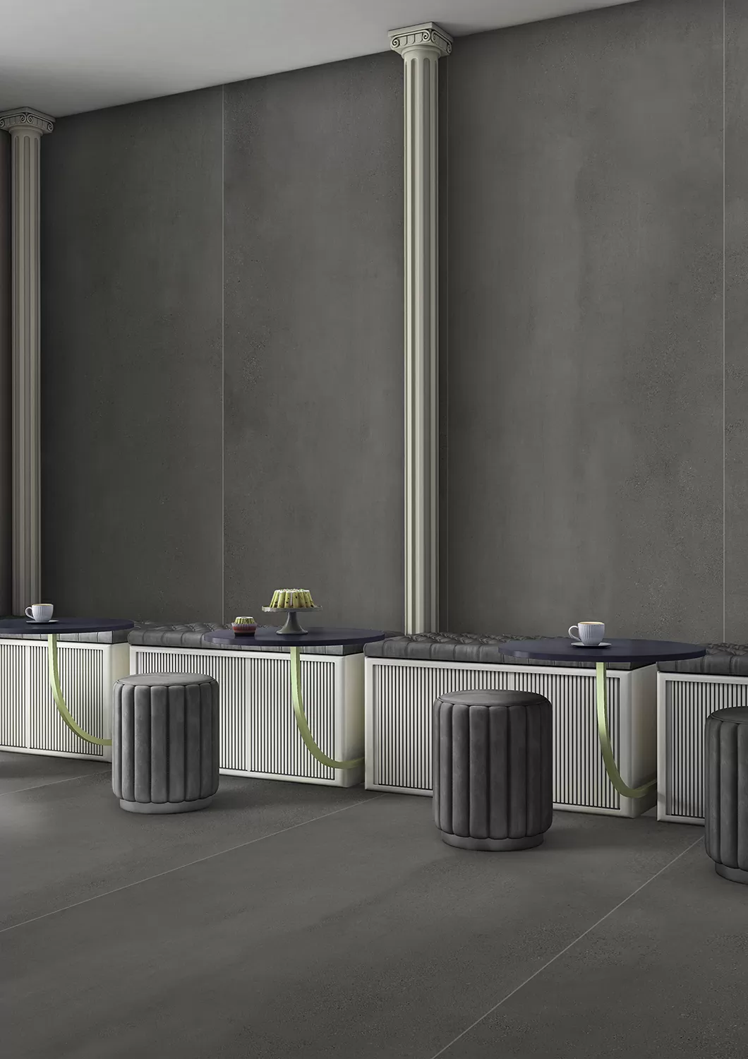 Керамогранит Travertine Grey Matt Carving 3200х1600х12