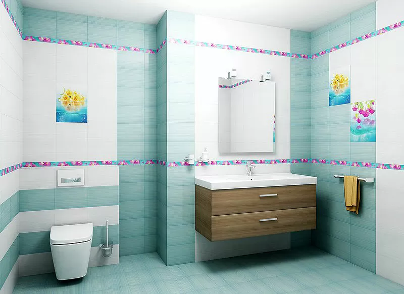 Плитка P2-1 Ocean flowers P2-1D240 Панно из 2-х плиток 30х40