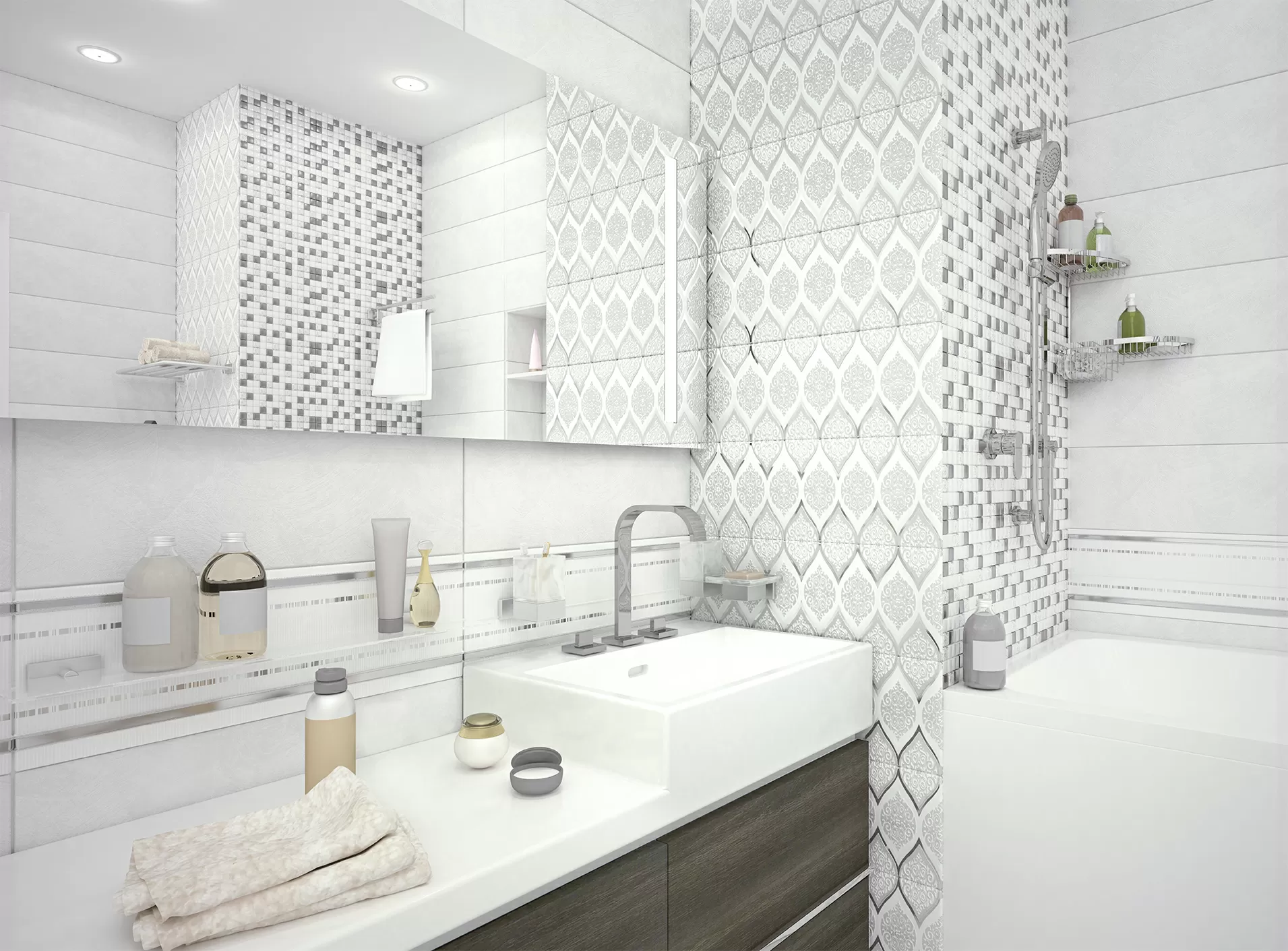 Мозаика DW7MGW00 Mosaic Glass White 30x30