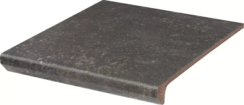 Клинкерная плитка Viano Antracite Ступень простая с капиносом MAT 30х33