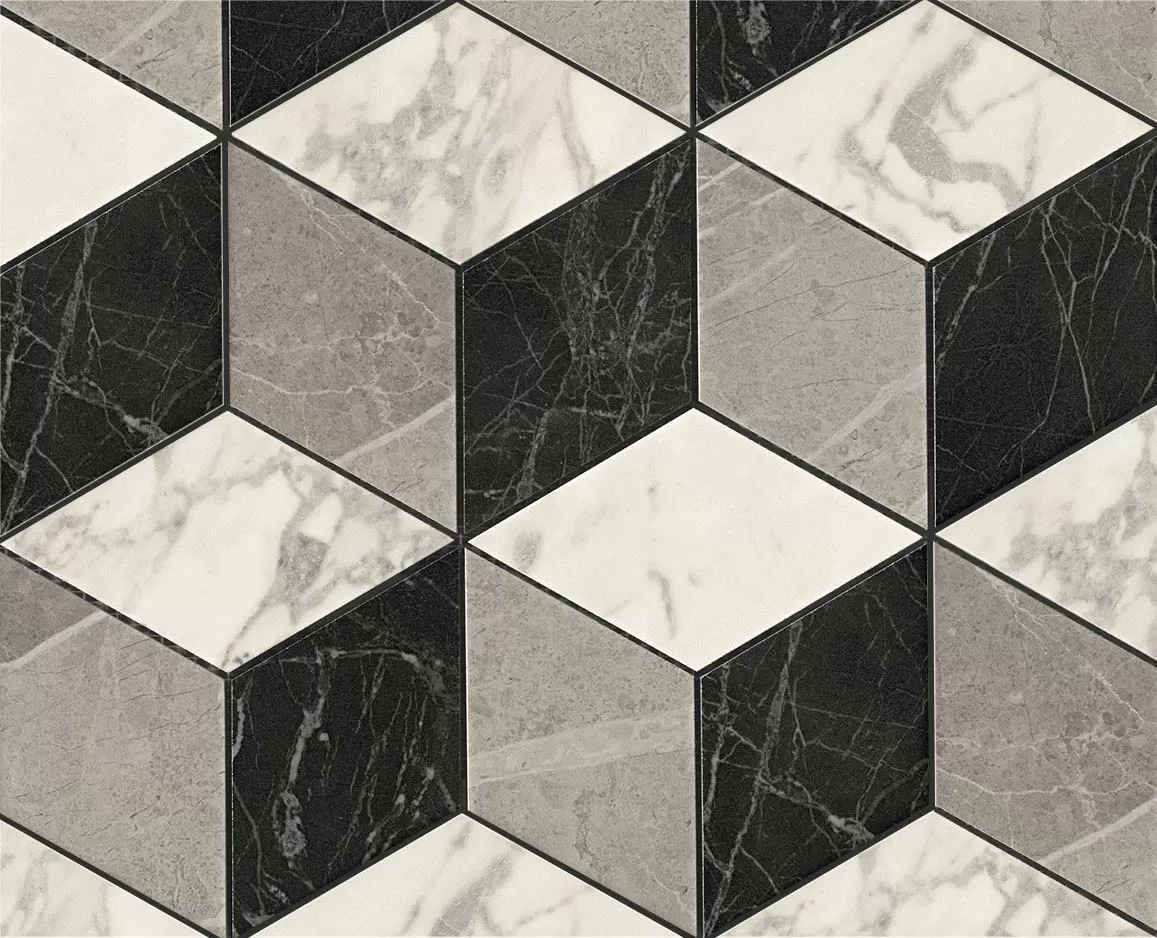 Мозаика ADVQ Marvel Mosaico Esagono Multicolor Cold 30х35