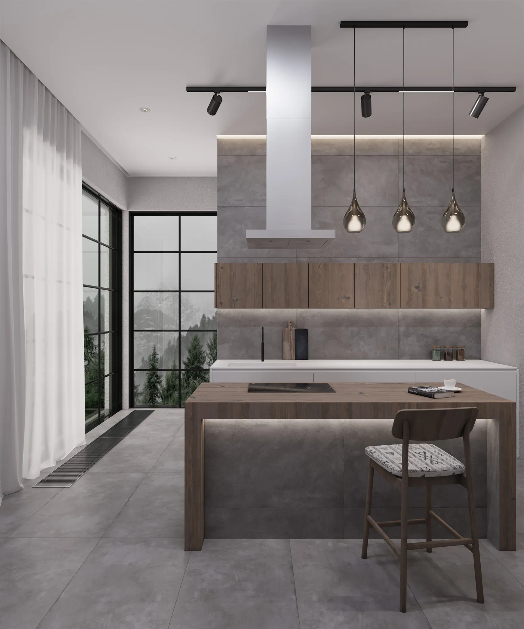 Керамогранит RT7005-A Cementum Light Grey Matt Rustic 60x120