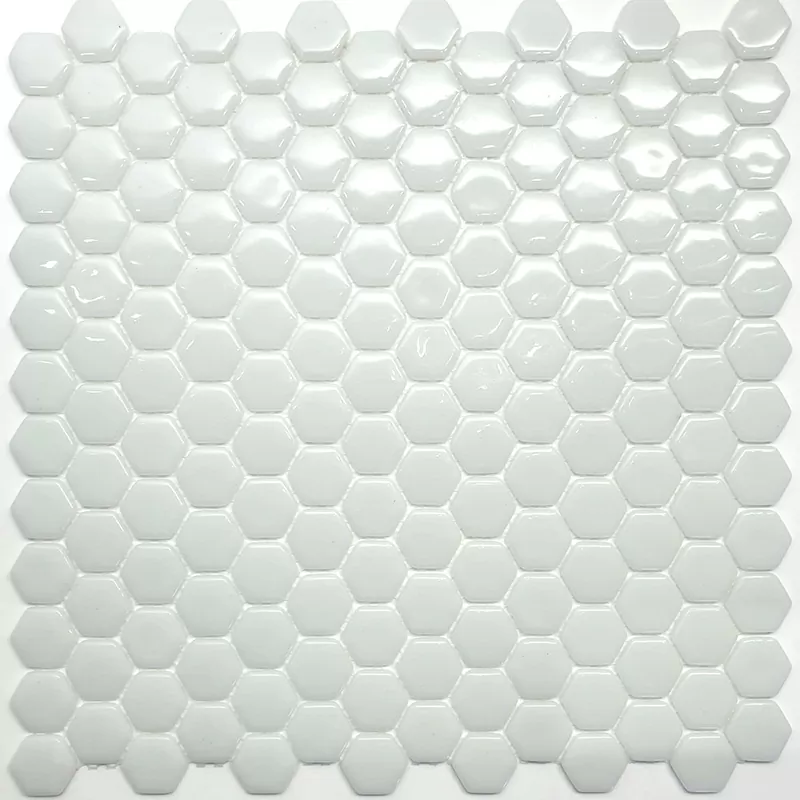Мозаика STP-WH001-HEX стекло (25) 300х300