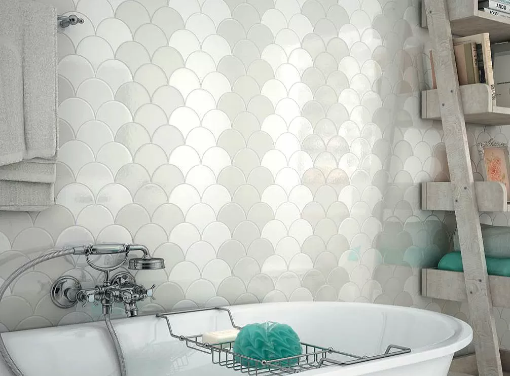 Плитка 21912 HEXAGON SCALE Wall Light Grey 10,7x12,4