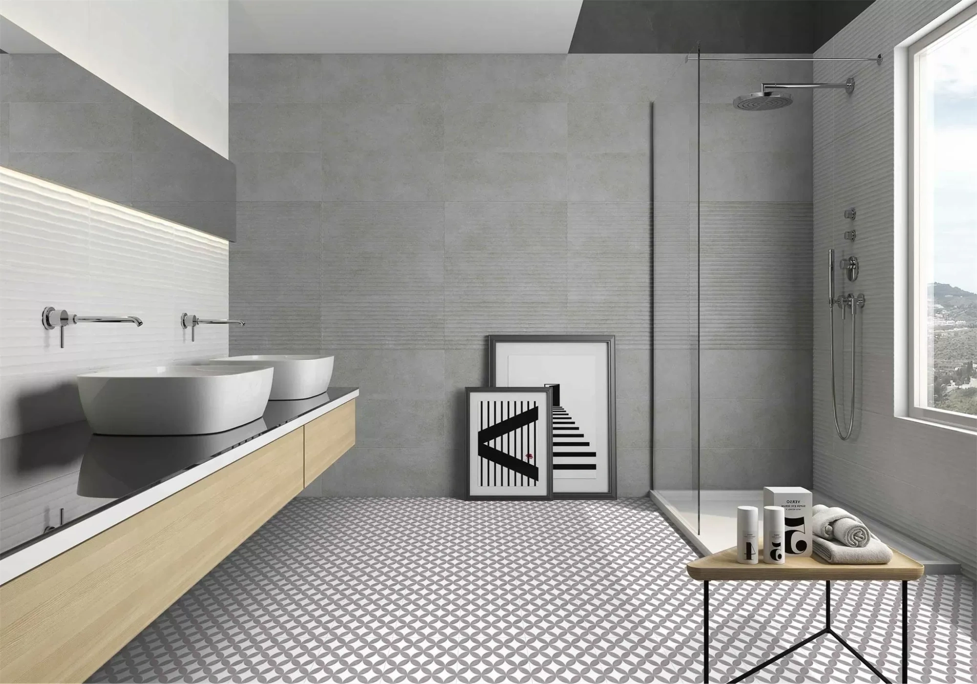 Керамогранит District Circles Silver Grey 20x20